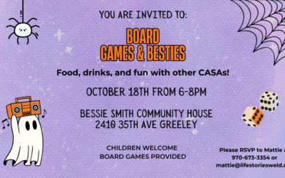 Board Games & Besties: Food, Drinks, and Fun with other CASAs!